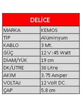 Delice 12 Volt Alüminyum Gövdeli Dalgıç Pompa Sıvı ve Mazot Aktrama Pompası