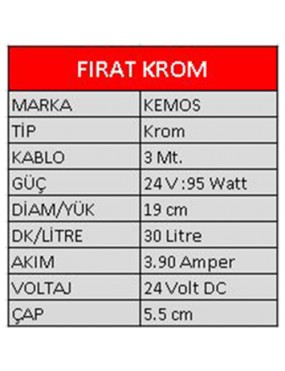 Fırat Krom 24 Volt Dalgıç Pompa Sıvı ve Mazot Aktrama Pompası
