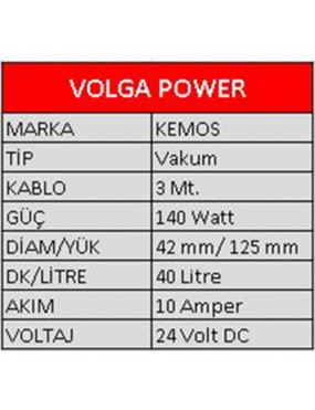 Volga 24 Volt 140 Watt Vakumlu Sıvı ve Mazot Aktarma Pompası