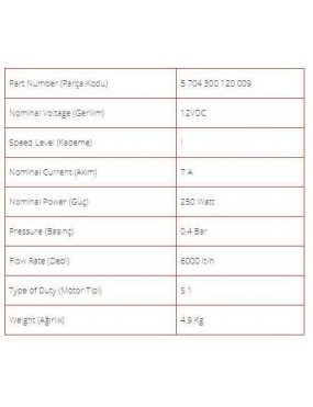 24V, Büyük Pompa 6000LT/H, ø38
