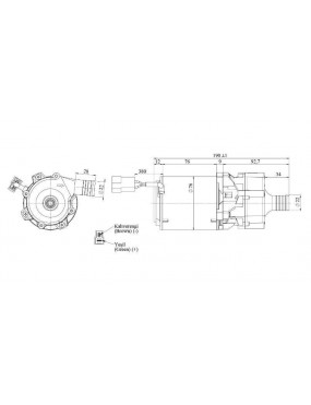 12V, Küçük Pompa 1250LT/H, ø22